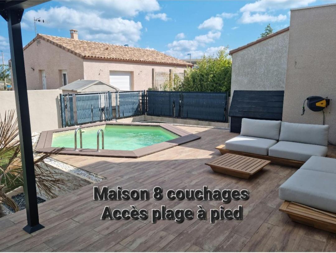 Maison 8 Couchages Clim, Plage A Pied, Petite Piscine Port-la-Nouvelle Exteriör bild
